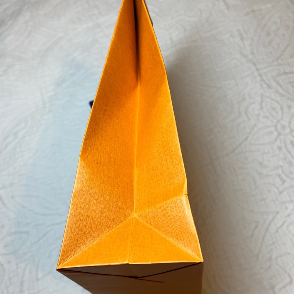 Louis Vuitton Vibrant Orange Gift Bag with Blue Ribbon - Picture 4 of 7